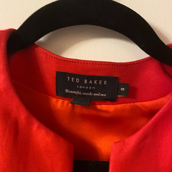 Ted Baker Peplum dress red size 0 - Picture 2 of 5